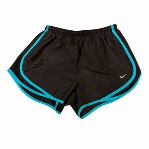 Nike Women's Athletic Shorts Black with Blue Accents